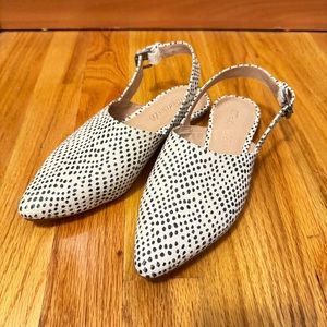 madewell dot slingback flats NWOT